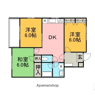 ディアコート3番館【106号室】の間取り