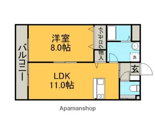 プレミール8番館【1階】の間取り