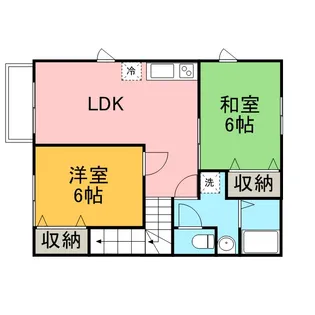 コスモB【1階】の間取り