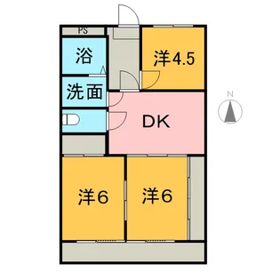 リバーサイドコーポ(都城市)【3階】の間取り
