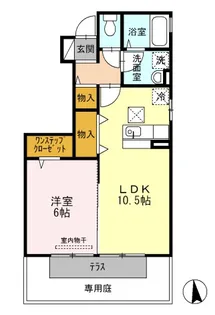 ボヌール B棟【1階】の間取り