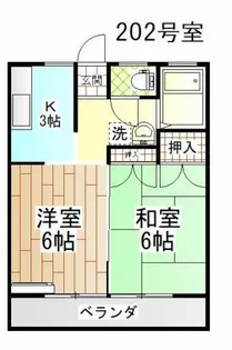 グリーン若葉【2階】の間取り
