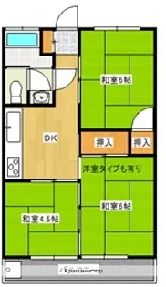 コーポ富士【201号室】の間取り