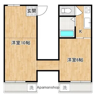 ダイヤモンドコーポ【202号室】の間取り