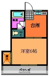 コーポ泉【205号室】の間取り