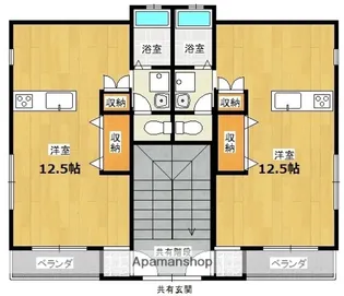 ラパン郡元【B202号室】の間取り