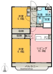 CASA都城【Ⅰ103号室】の間取り