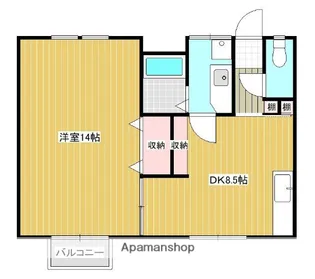 リバーフィールド【202号室】の間取り