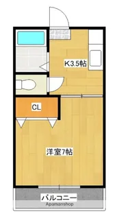 津曲マンション【205号室】の間取り