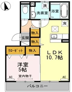 ルナージュ A棟【1階】の間取り