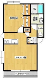 ネストプレイス都北【105号室】の間取り