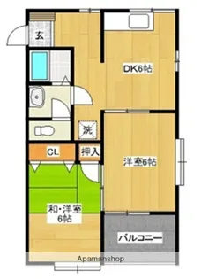 メゾン吉尾【201号室】の間取り