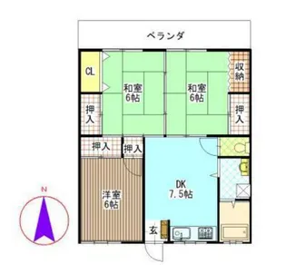 モモエマンション【202号室】の間取り