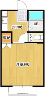 メイプルコート上長飯 A・B棟【B203号室】の間取り