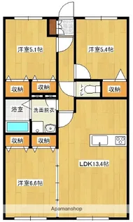 グランクレシェンテ(都城)【303号室】の間取り