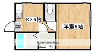 メゾンドメンフィス【101号室】の間取り
