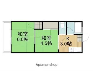 高野コーポ【201号室】の間取り