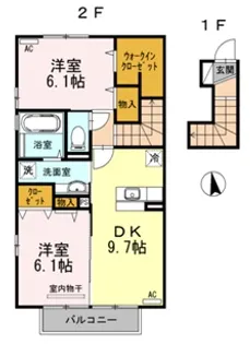 シェルト下川東【2階】の間取り