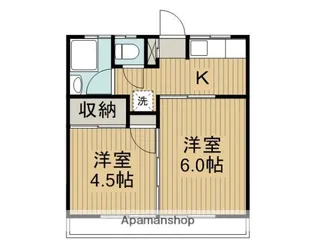 コーポ西【105号室】の間取り