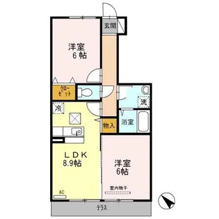 セジュール・永野 2011 B棟【1階】の間取り