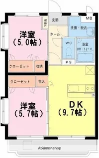 エスポワールはるか【201号室】の間取り