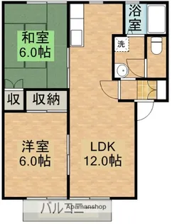 フレグランス山本【203号室】の間取り
