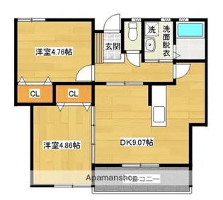 ラフィーネS D棟【1階】の間取り