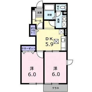 ヴィラエミネンス C【1階】の間取り