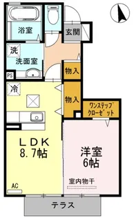 ガレンド吉尾 B棟【1階】の間取り