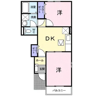 プリムローズヴィラB【1階】の間取り