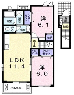 ヒルレジェンド【2階】の間取り