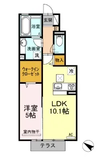 ベル フルール【1階】の間取り