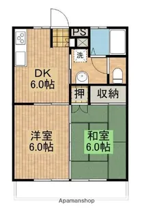 グリーンコーポ植木1号館【B-101号室】の間取り