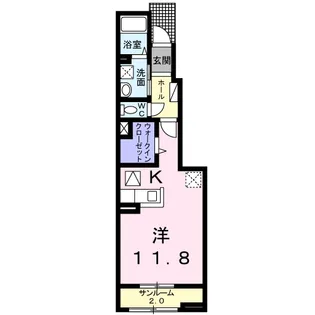 プリムローズ Ⅱ B【1階】の間取り