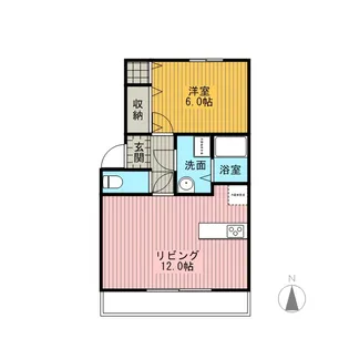 N’S BLANC A棟【1階】の間取り