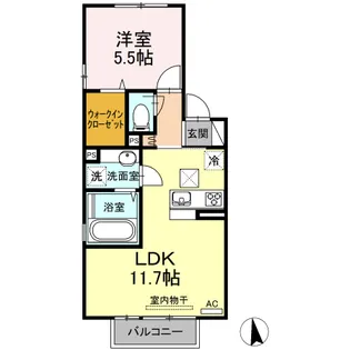 ラ・ナチュール B棟【1階】の間取り