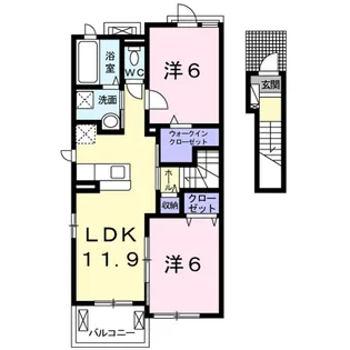 サウレ Ⅰ【2階】の間取り