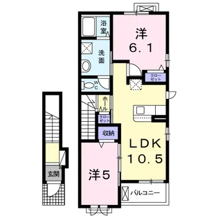 メゾン・ド・コンフォート Ⅱ【2階】の間取り
