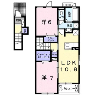 メルヴェイユ Ⅰ【2階】の間取り