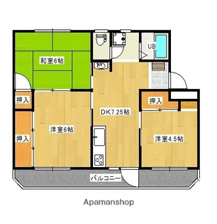 サンハイム一万城【404号室】の間取り