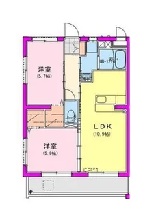 ルミナス下川東【2階】の間取り
