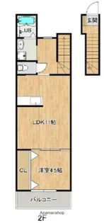 ボヌールリオ A棟【207号室】の間取り