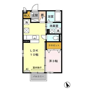 セジュール・希らら【1階】の間取り