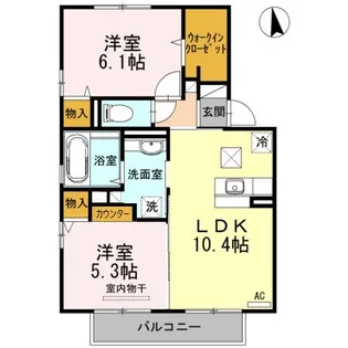 セジュールグレイス A棟【1階】の間取り