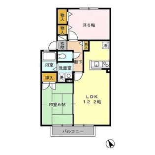 エスポワールタカオ【2階】の間取り