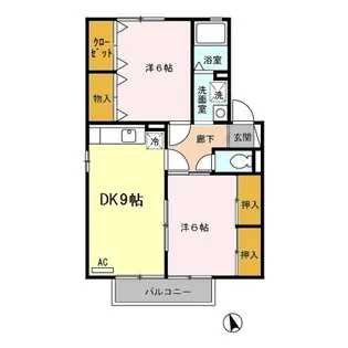 シャルマンコートA・B B棟【2階】の間取り