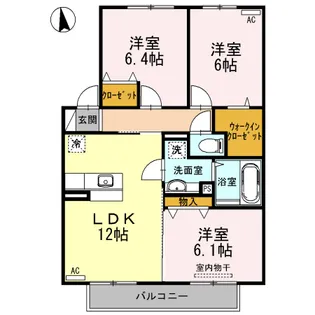 メゾン・ヴェール A【203号室】の間取り