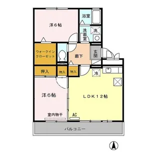 セジュール早水 Ⅰ号館【1階】の間取り