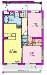 M10みまた【4階】の間取り