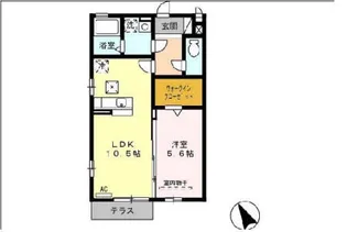 ハッピネスTAKAO【1階】の間取り